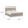 Kaili Queen Slatted Platform Bed with Shiplap Panels | Brown Solid Wood