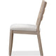 Rocky Dining Chair with Linen Seat | Danish Cord Back | Chai Brown Wood