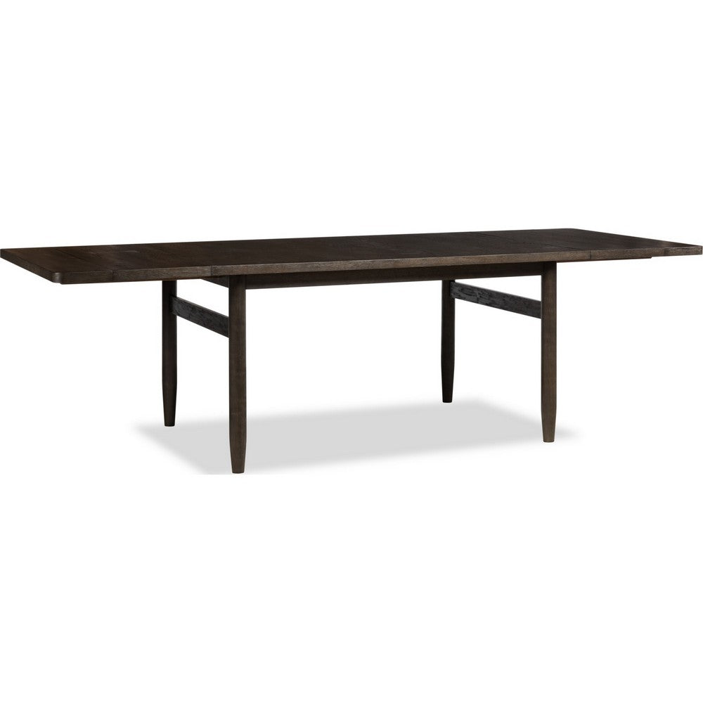 Rocky Dining Table | Double Extension Leaf | Yin Black Solid Wood 78-106"