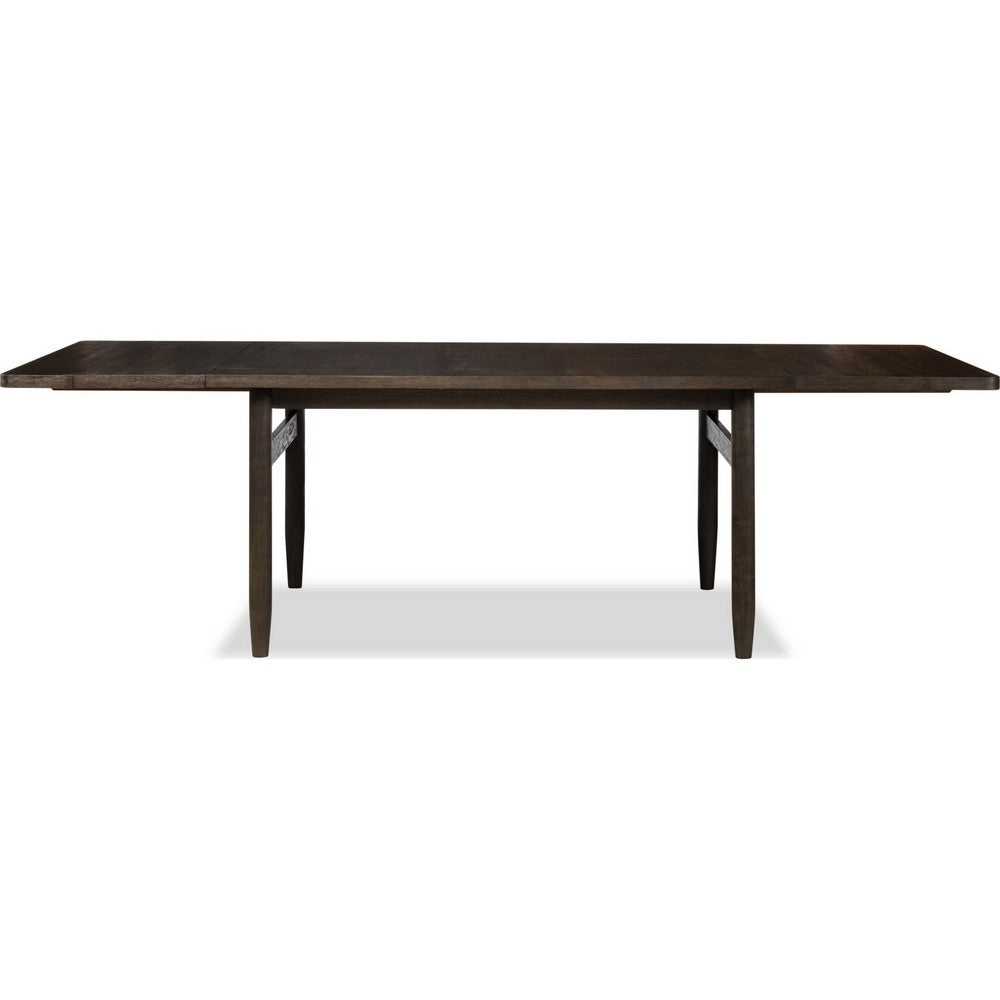 Rocky Dining Table | Double Extension Leaf | Yin Black Solid Wood 78-106"