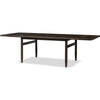 Rocky Dining Table | Double Extension Leaf | Yin Black Solid Wood 78-106"