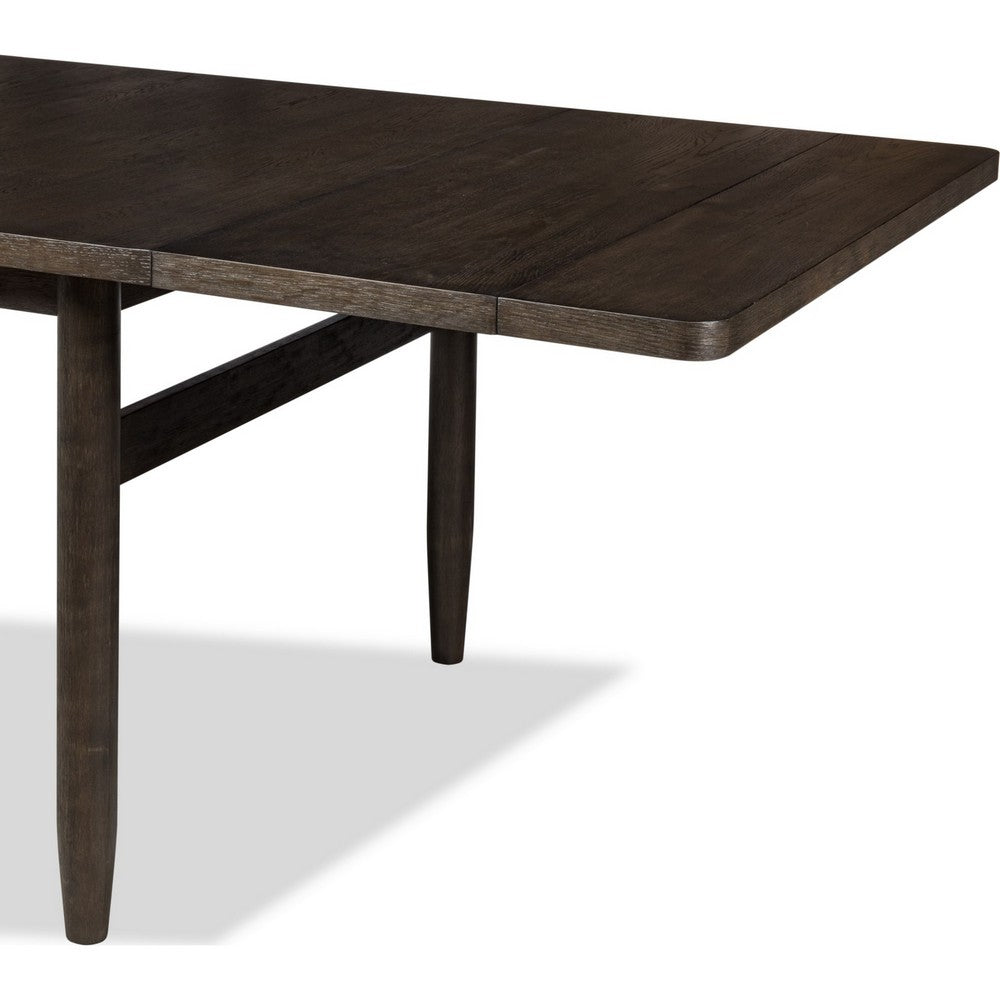 Rocky Dining Table | Double Extension Leaf | Yin Black Solid Wood 78-106"