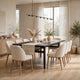 Rocky Dining Table | Double Extension Leaf | Yin Black Solid Wood 78-106"
