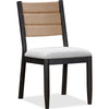 Rocky Dining Chair with Linen Seat | Danish Cord Back | Yin Black Wood