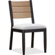 Rocky Dining Chair with Linen Seat | Danish Cord Back | Yin Black Wood