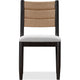 Rocky Dining Chair with Linen Seat | Danish Cord Back | Yin Black Wood