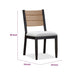 Rocky Dining Chair with Linen Seat | Danish Cord Back | Yin Black Wood