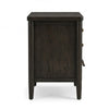 Rocky Nightstand with Cord Management | 3 Drawers | Yin Black Oak-Rubberwood