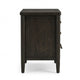 Rocky Nightstand with Cord Management | 3 Drawers | Yin Black Oak-Rubberwood