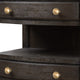 Rocky Nightst& with Cord Management | 3 Drawers & Shelf | Yin Black Wood
