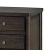 Rocky Nightst& with Cord Management | 3 Drawers | Yin Black Oak-Rubberwood