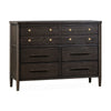 Rocky Wide Dresser with 8 Drawers | Yin Black Solid Wood