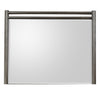 Rocky Wall or Dresser Mirror | Beveled Glass | Yin Black Rubberwood 38x45