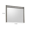 Rocky Wall or Dresser Mirror | Beveled Glass | Yin Black Rubberwood 38x45