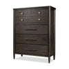 Rocky Tall Dresser Chest with 8 Drawers | Yin Black Solid Wood