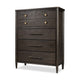 Rocky Tall Dresser Chest with 8 Drawers | Yin Black Solid Wood