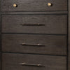 Rocky Tall Dresser Chest with 8 Drawers | Yin Black Solid Wood