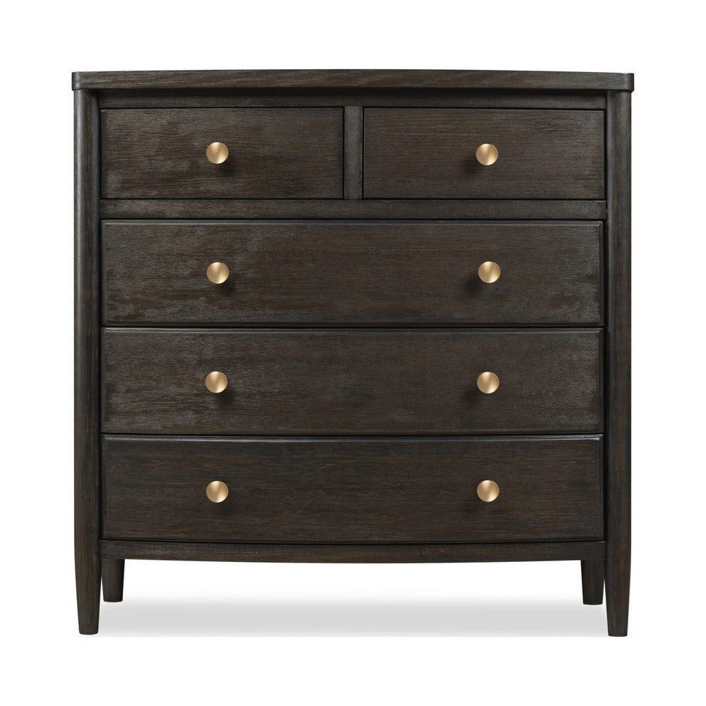 Rocky Small Dresser Chest with 8 Drawers | Yin Black Solid Wood