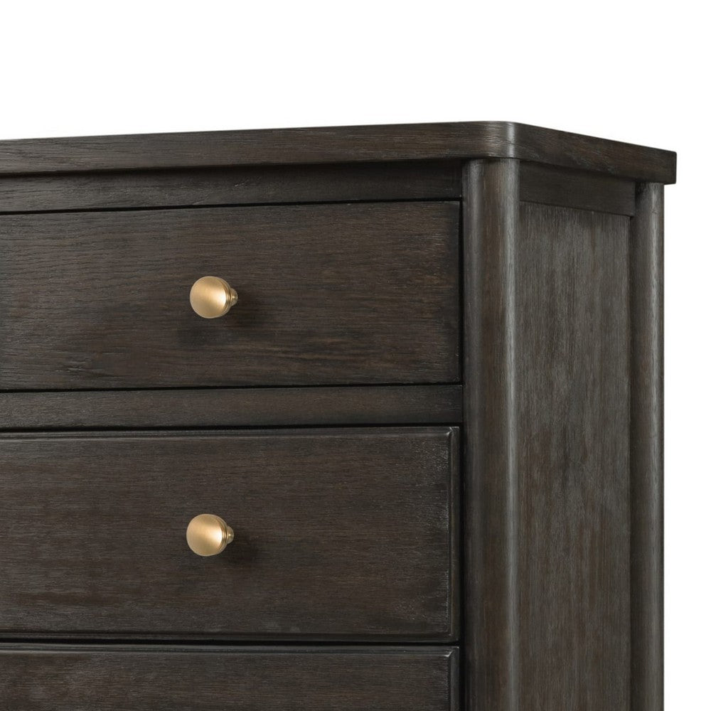 Rocky Small Dresser Chest with 8 Drawers | Yin Black Solid Wood