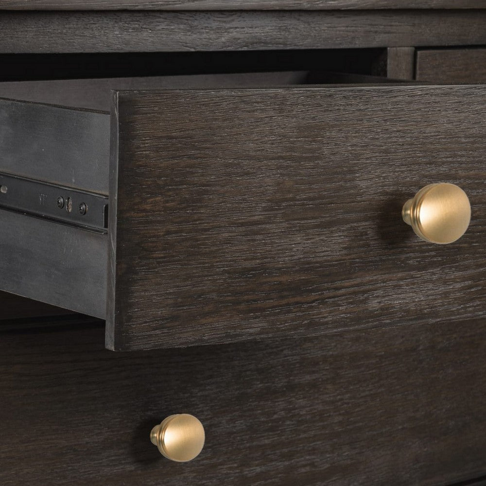 Rocky Small Dresser Chest with 8 Drawers | Yin Black Solid Wood