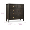 Rocky Small Dresser Chest with 8 Drawers | Yin Black Solid Wood
