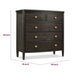 Rocky Small Dresser Chest with 8 Drawers | Yin Black Solid Wood