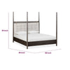 Rocky Queen-Size Poster Bed | Tall Frame | Yin Black | Turtle Dove Linen