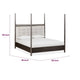 Rocky Queen-Size Poster Bed | Tall Frame | Yin Black | Turtle Dove Linen