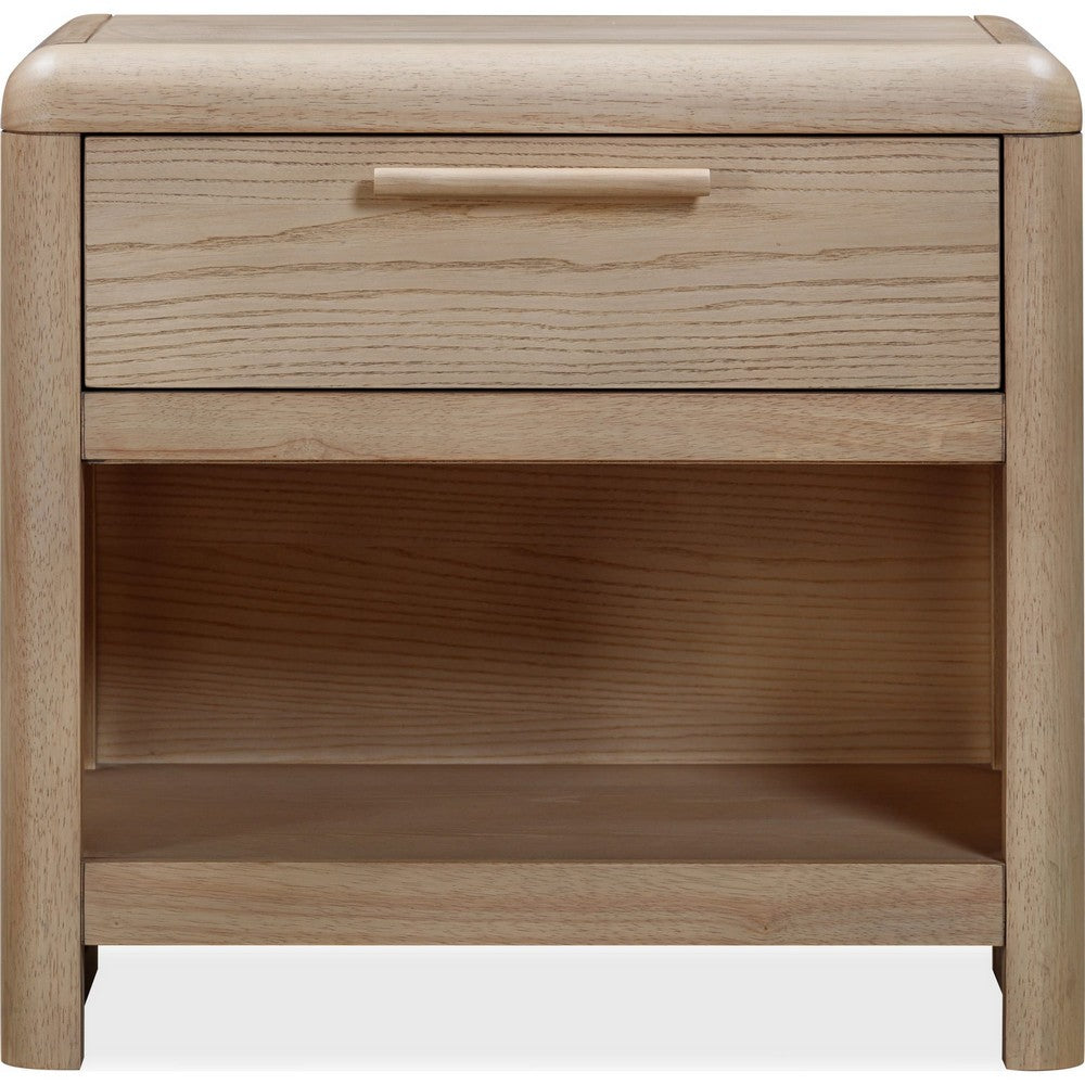 Fiona Nightst& with 1 Drawer & Open Shelf | Ginger Solid Wood