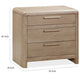 Fiona Nightst& with Cord Management | 3 Drawers | Ginger Solid Wood