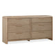 Fiona Wide Dresser with 8 Drawers | Ginger Brown Ash-Rubberwood