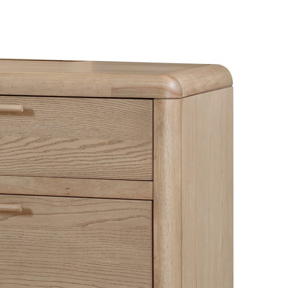 Fiona Wide Dresser with 8 Drawers | Ginger Brown Ash-Rubberwood