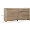 Fiona Wide Dresser with 8 Drawers | Ginger Brown Ash-Rubberwood