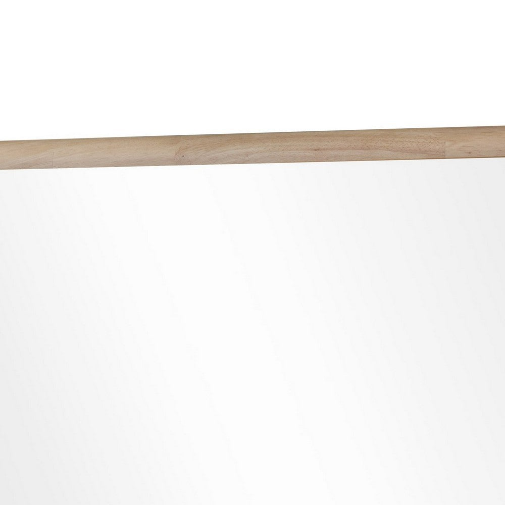 Fiona Wall or Dresser Mirror with Beveled Glass | Ginger Rubberwood 38x40
