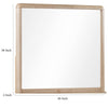 Fiona Wall or Dresser Mirror with Beveled Glass | Ginger Rubberwood 38x40