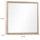 Fiona Wall or Dresser Mirror with Beveled Glass | Ginger Rubberwood 38x40