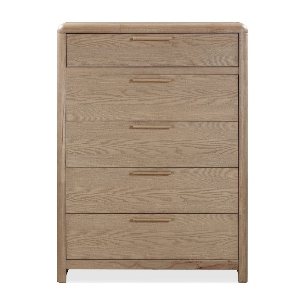 Fiona Tall Dresser Chest with 8 Drawers | Ginger Brown Ash-Rubberwood