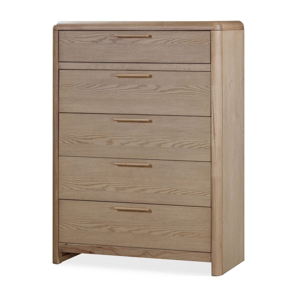 Fiona Tall Dresser Chest with 8 Drawers | Ginger Brown Ash-Rubberwood