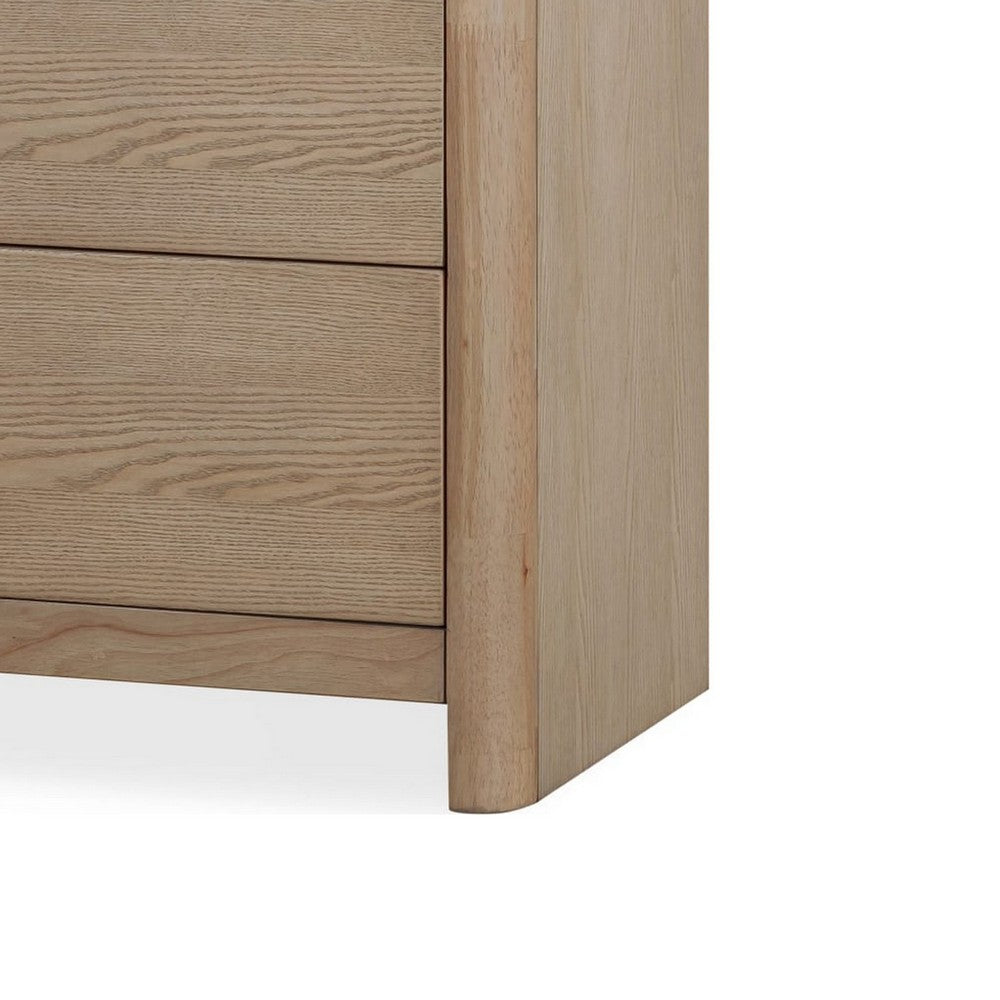 Fiona Tall Dresser Chest with 8 Drawers | Ginger Brown Ash-Rubberwood
