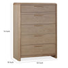 Fiona Tall Dresser Chest with 8 Drawers | Ginger Brown Ash-Rubberwood