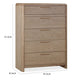 Fiona Tall Dresser Chest with 8 Drawers | Ginger Brown Ash-Rubberwood