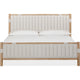 Fiona California King Panel Bed in Ginger Wood | Brown Boucle Fabric