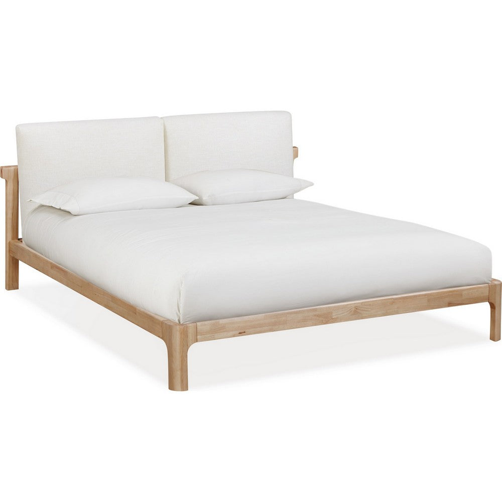 Fiona King Platform Bed with Two-Cushion Headboard | Turtle Dove Linen