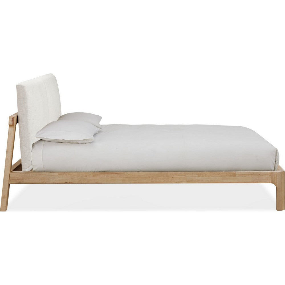 Fiona King Platform Bed with Two-Cushion Headboard | Turtle Dove Linen