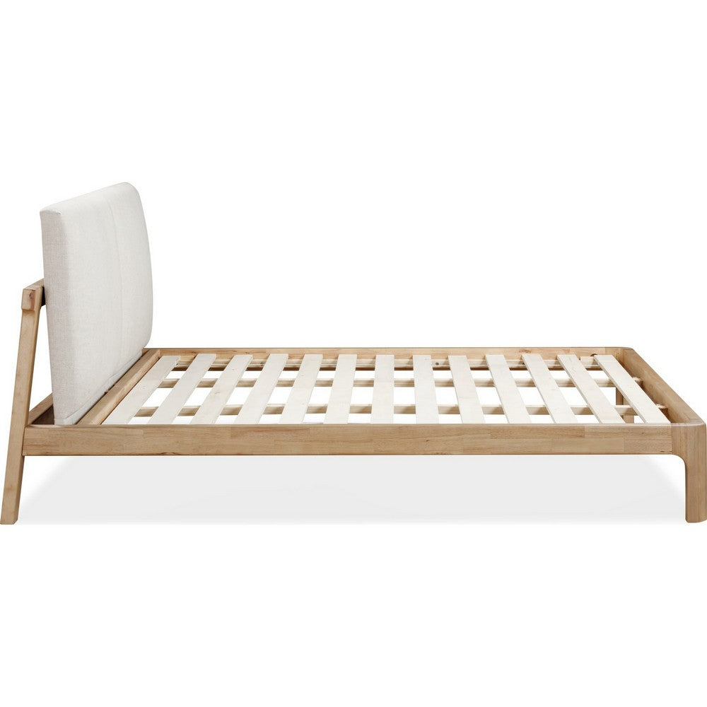 Fiona King Platform Bed with Two-Cushion Headboard | Turtle Dove Linen