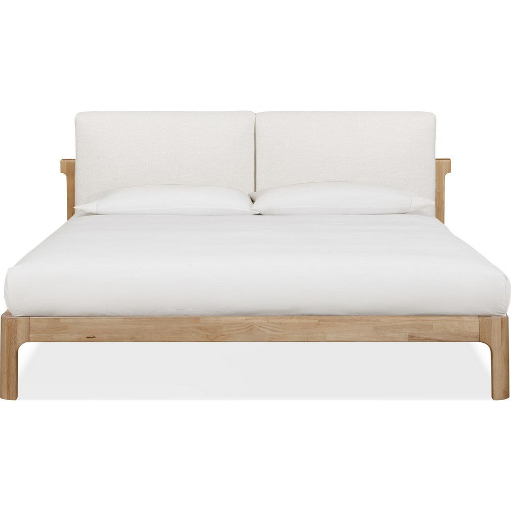 Fiona King Platform Bed with Two-Cushion Headboard | Turtle Dove Linen