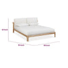 Fiona King Platform Bed with Two-Cushion Headboard | Turtle Dove Linen