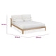Fiona King Platform Bed with Two-Cushion Headboard | Turtle Dove Linen