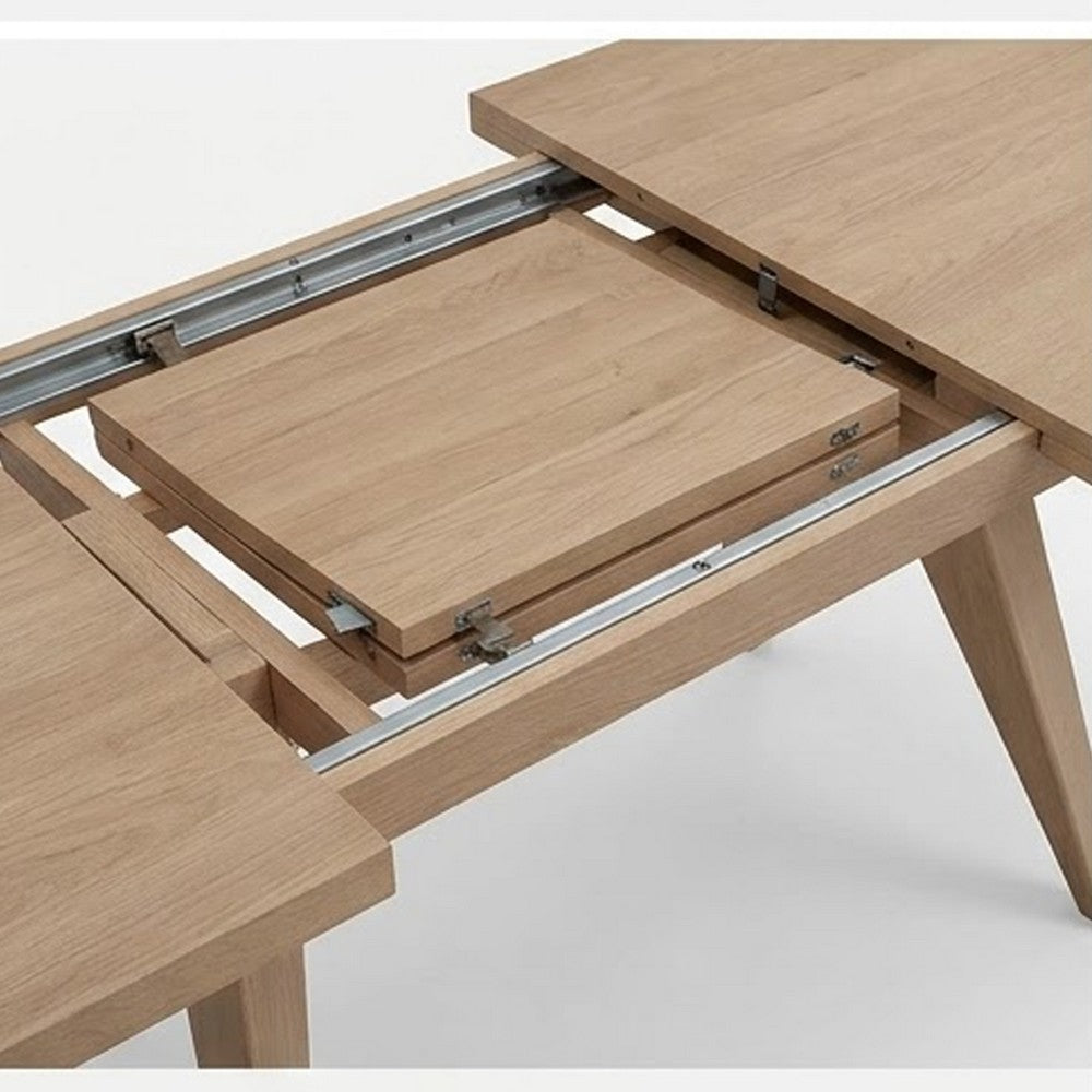 Sumy Rectangular Dining Table with Extension Leaf | Ginger Brown 72-90"
