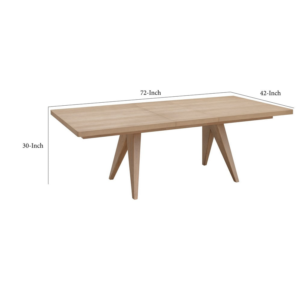Sumy Rectangular Dining Table with Extension Leaf | Ginger Brown 72-90"